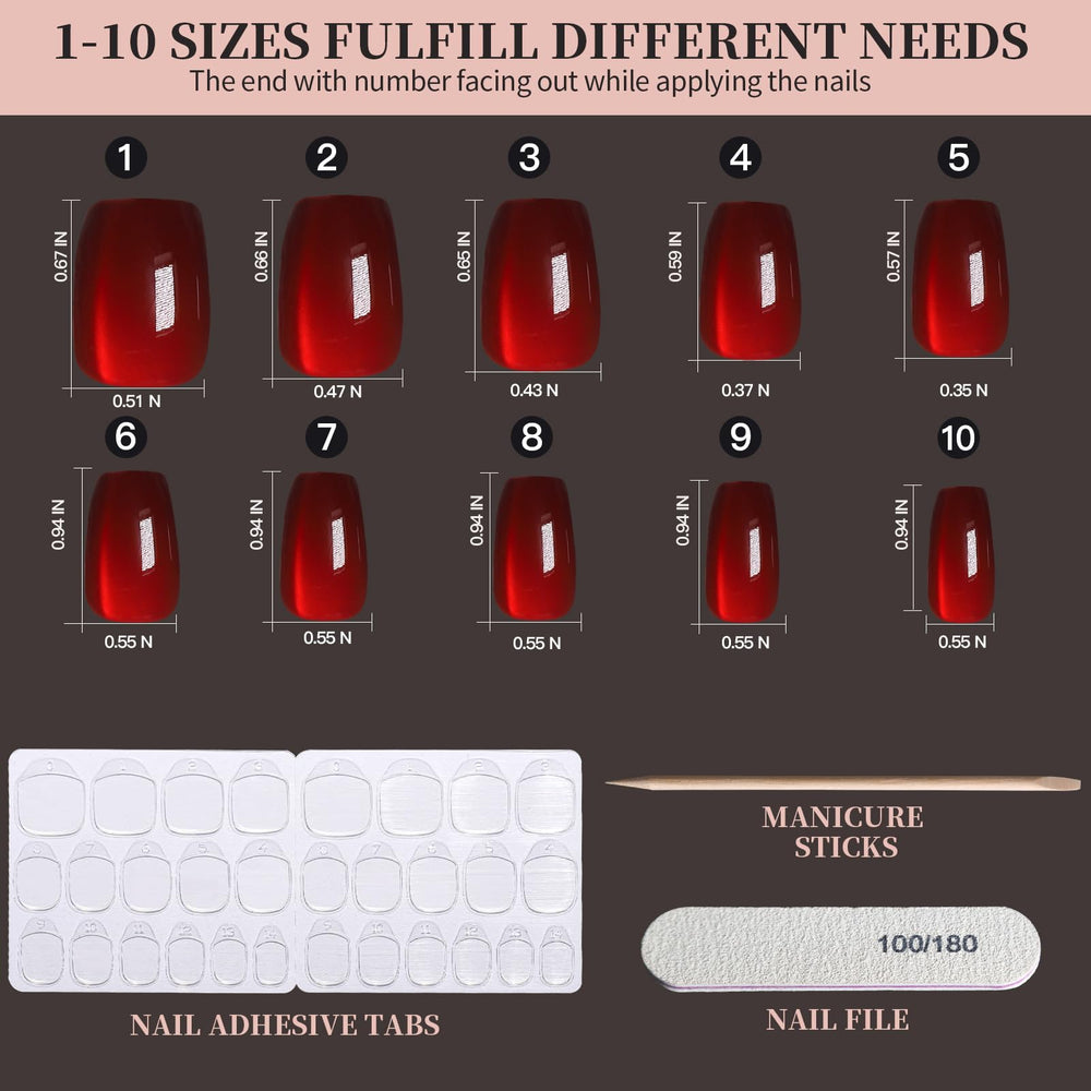 Fandamei ombre glossy cat-eye nails with smooth color transition.