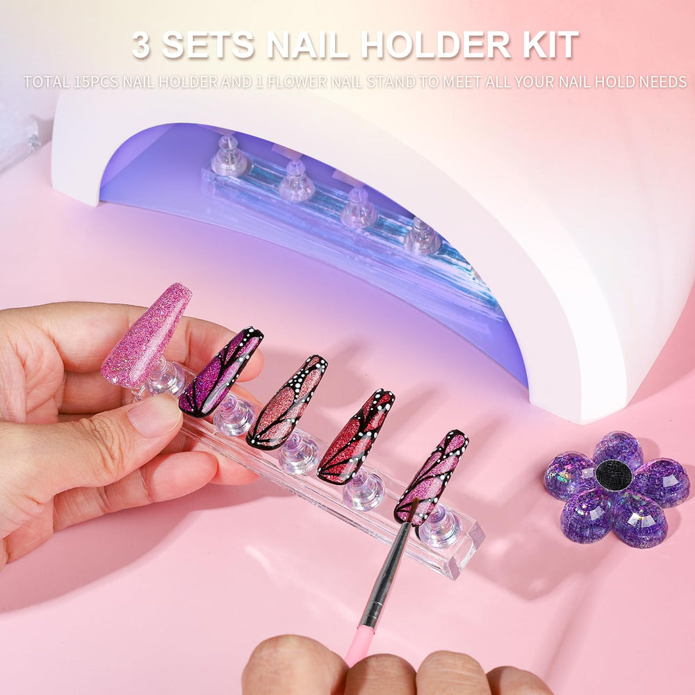 Cinta adhesiva doble cara de Fandamei para fijar extremos de uñas sin residuos.