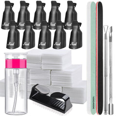 Fandamei clips para quitar esmalte gel negros, cómodo y seguro para uñas