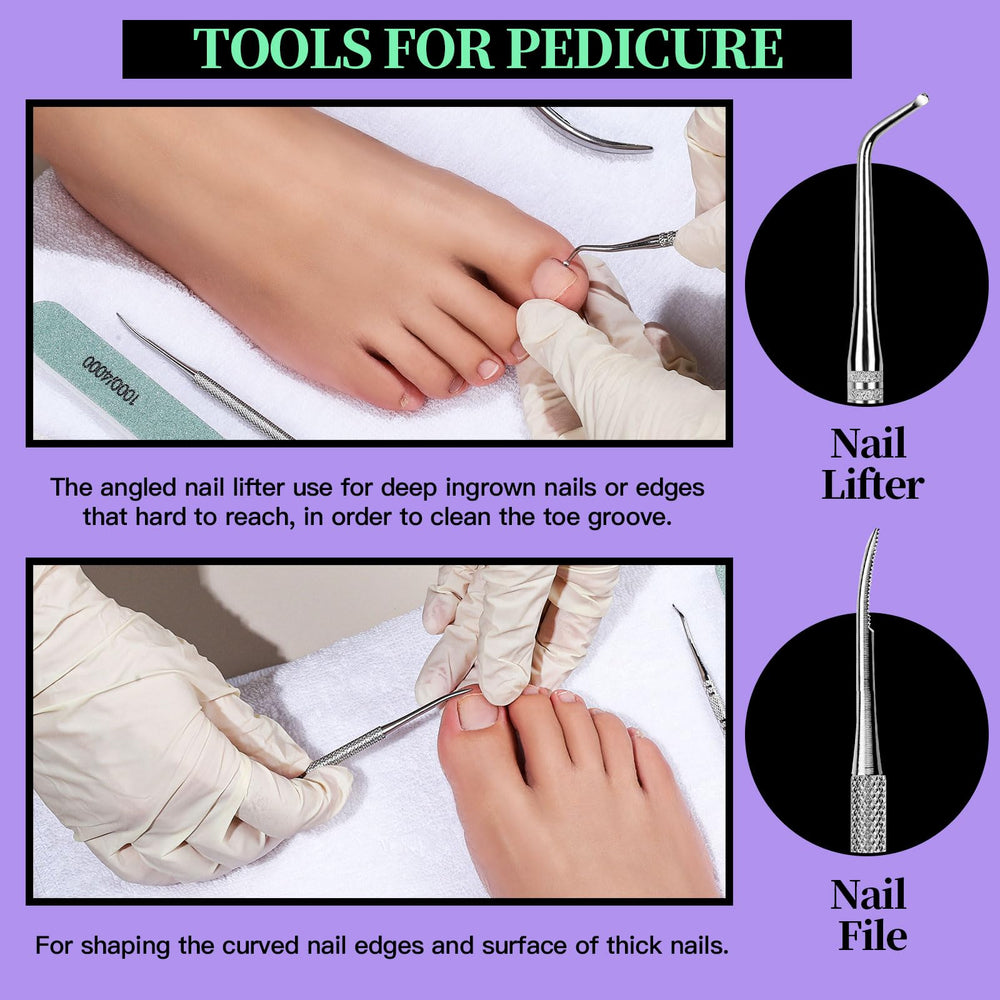 Fandamei triangular cuticle pusher for safe prep and cleaning