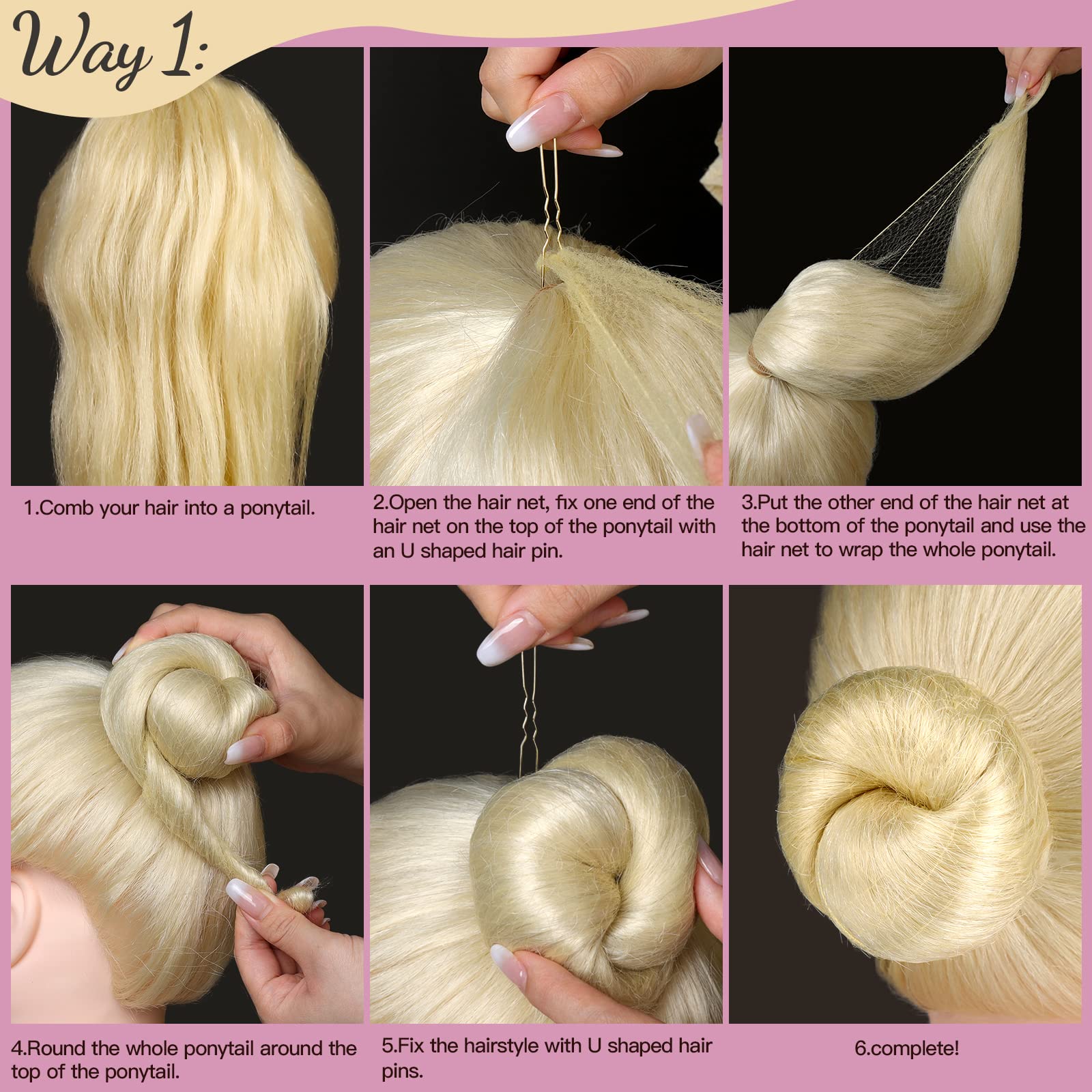 Fandamei dance bun setup demonstrates secure styling.