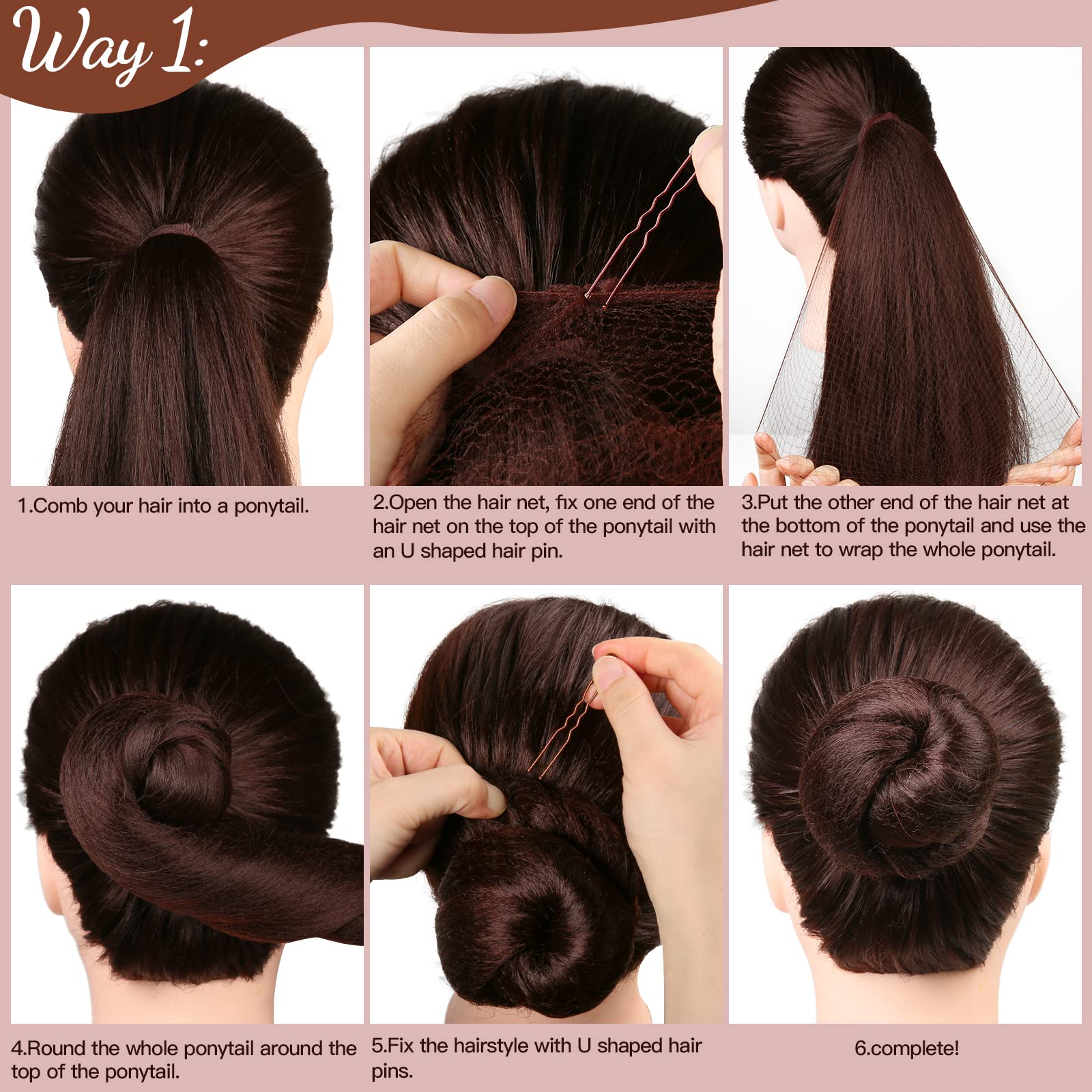 Fandamei dance-ready hair net set for ballet and performances