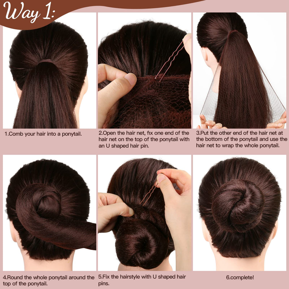 Fandamei dance-ready hair net set for ballet and performances