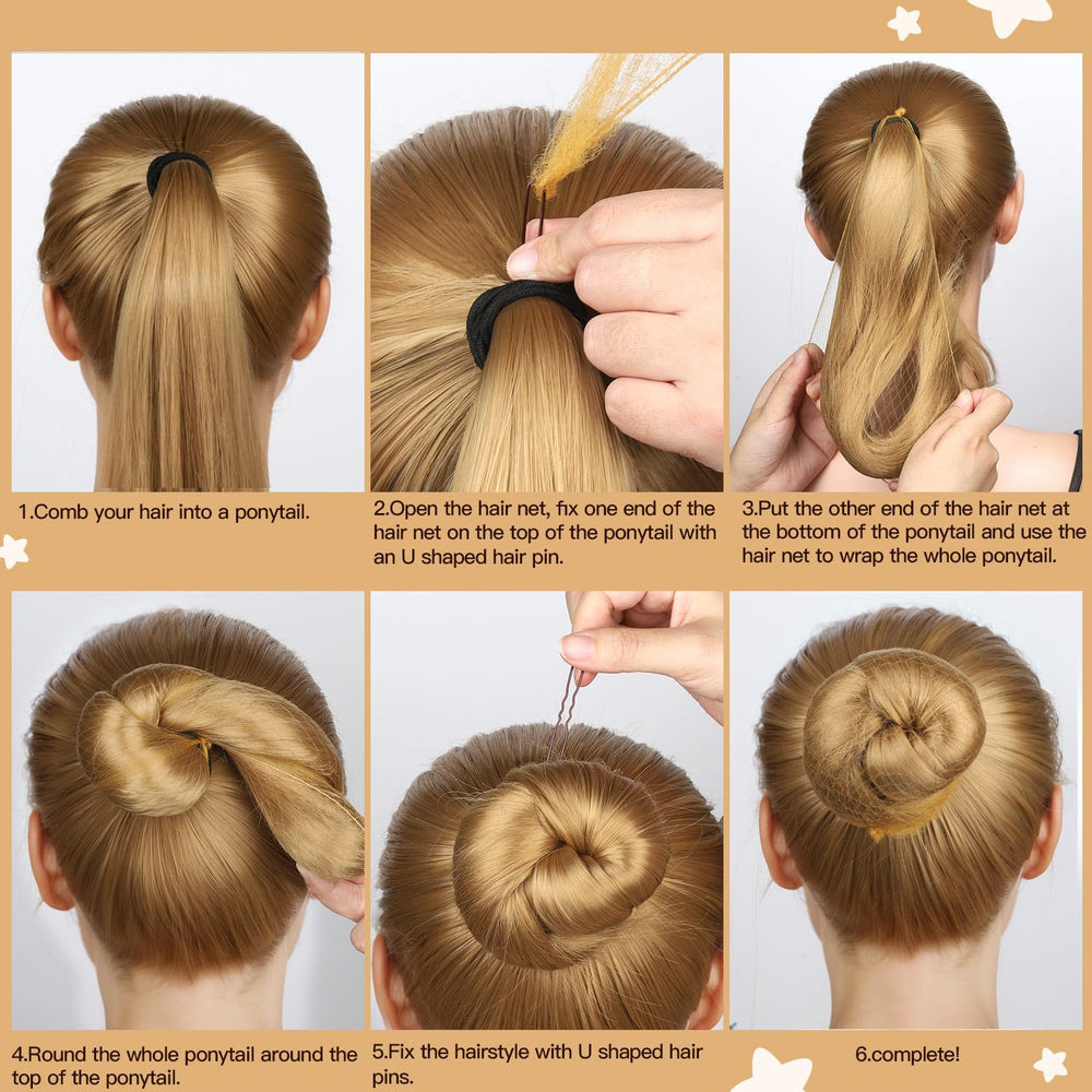 Fandamei dark brown bobby pins guard hair while securing bun