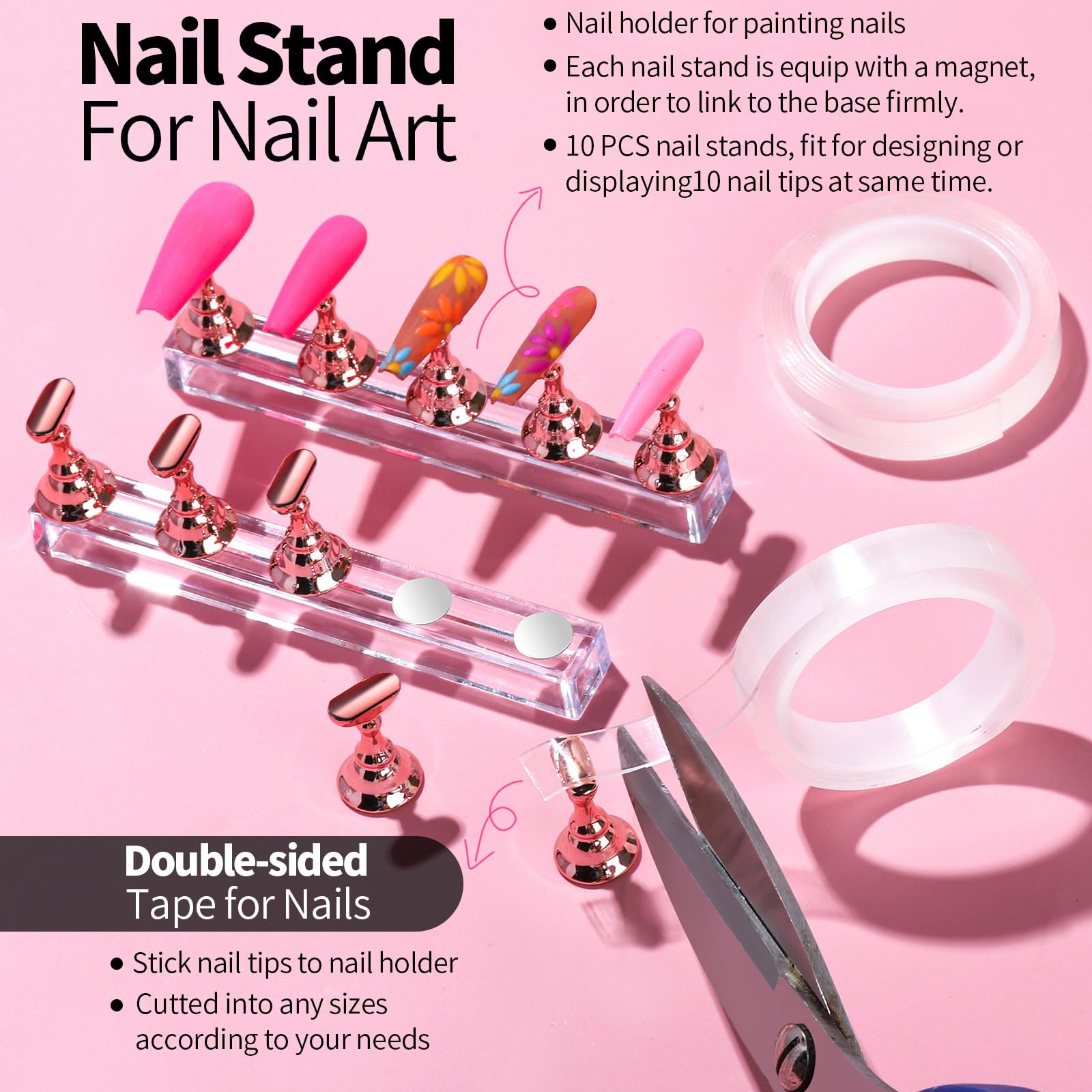 Fandamei diamond nail holder base for comfortable single‑tip work