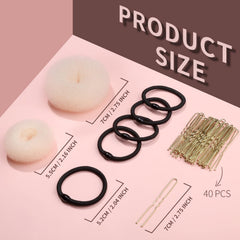 Fandamei donuts pequeñas para niñas, ideales para peinados con poco cabello.