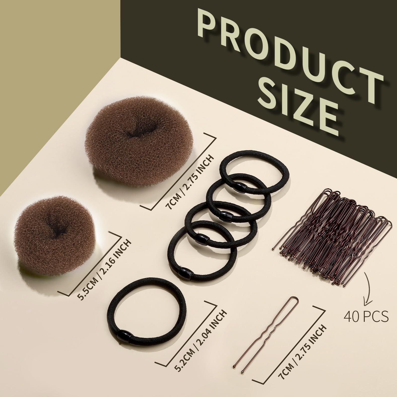 FANDAMEI extra-small bun makers ideal for little hair volume