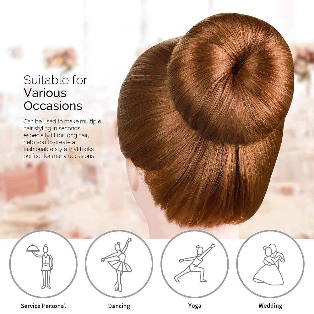 Fandamei donut bun tools help quick, neat buns at home or on the go.