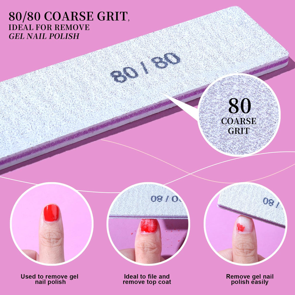 Durable double-sided emery boards by Fandamei resist bending for precise shaping.