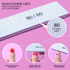 Durable double-sided emery boards by Fandamei resist bending for precise shaping.