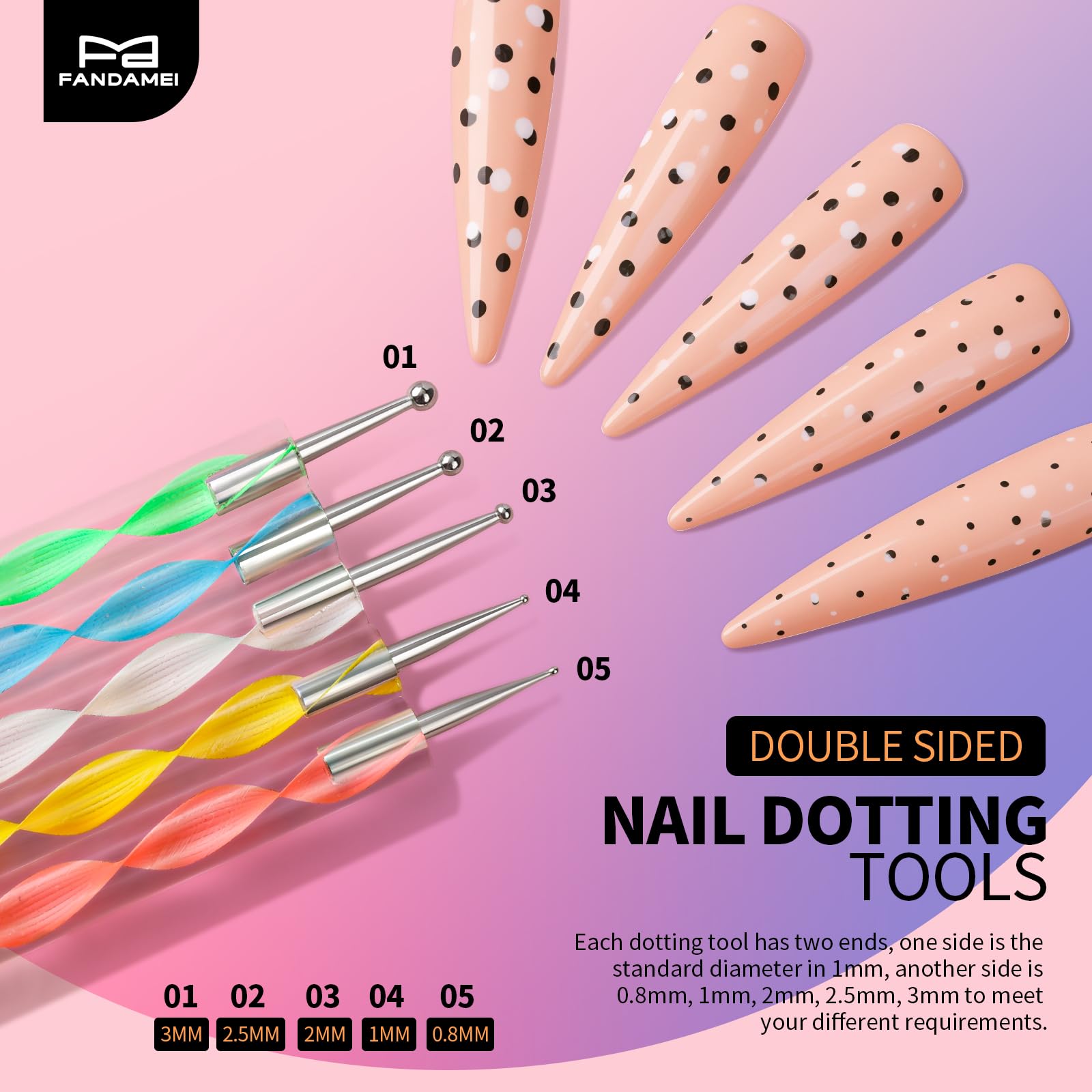 Fandamei double-sided tape for nail holder ensures stable attachment on surfaces.