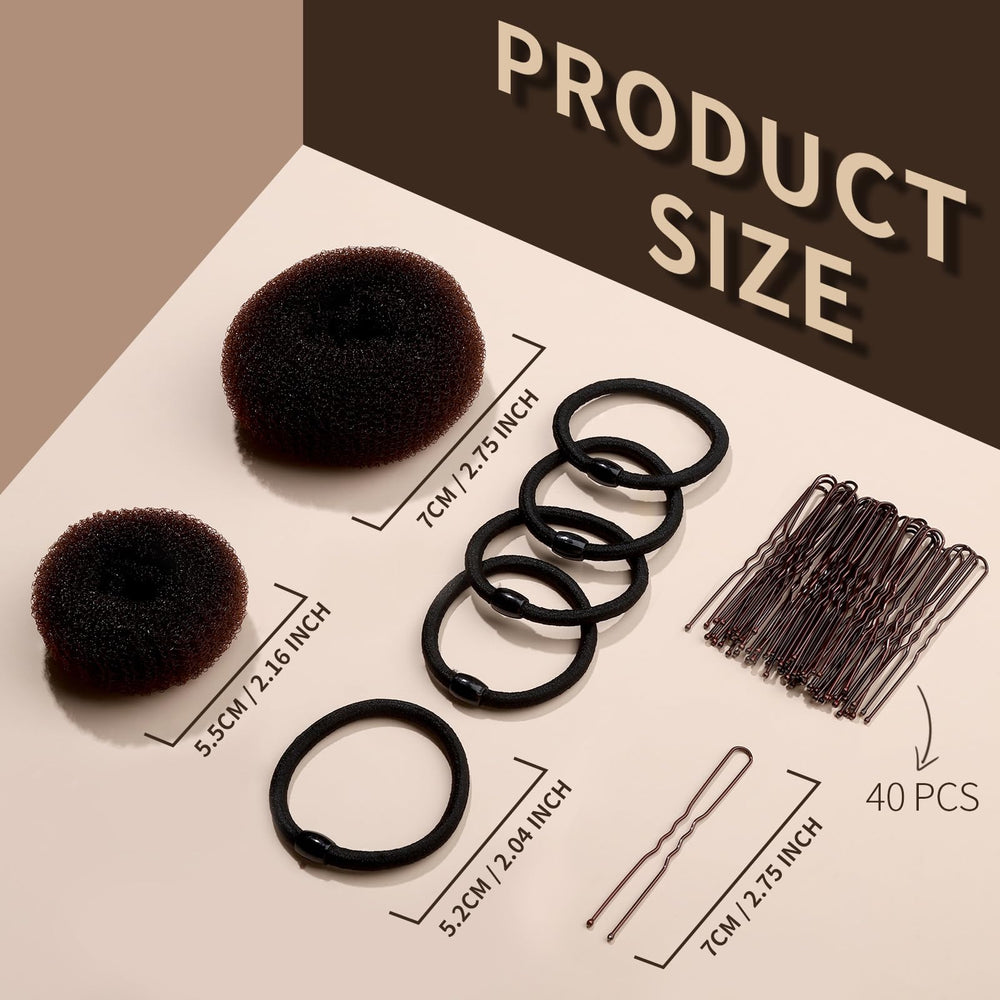 Fandamei extra-small brown bun maker for precise kid buns