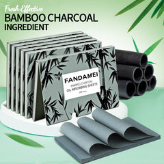 Fandamei face oil-absorb sheets target the T-zone to reduce shine.