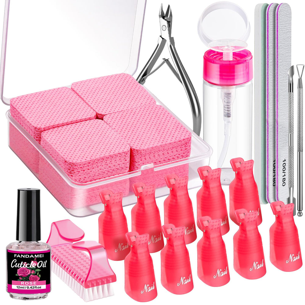 Fandamei gel nail remover clips securely hold fingers for efficient gel polish removal