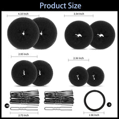 Fandamei large donut bun maker for polished updos.