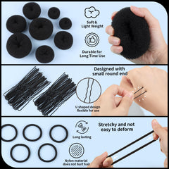 Fandamei medium donut bun maker for medium-length hair.