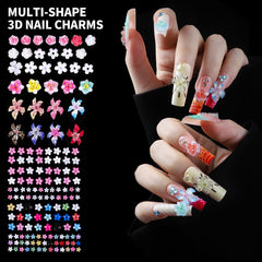 Fandamei Hawaii florals in coral for tropical nail accents