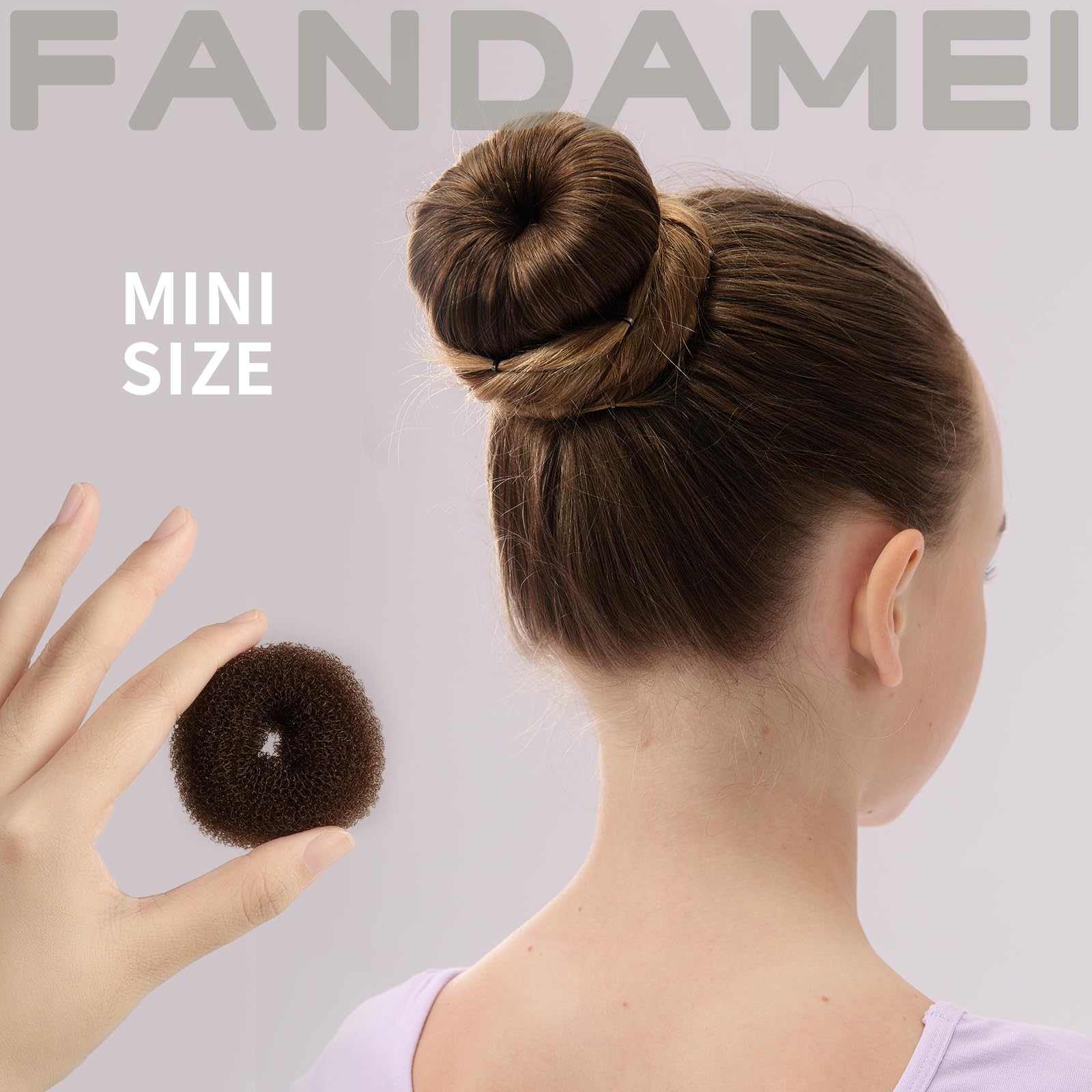 FANDAMEI invisible 30 cm hair nets keep buns tidy and breathable.