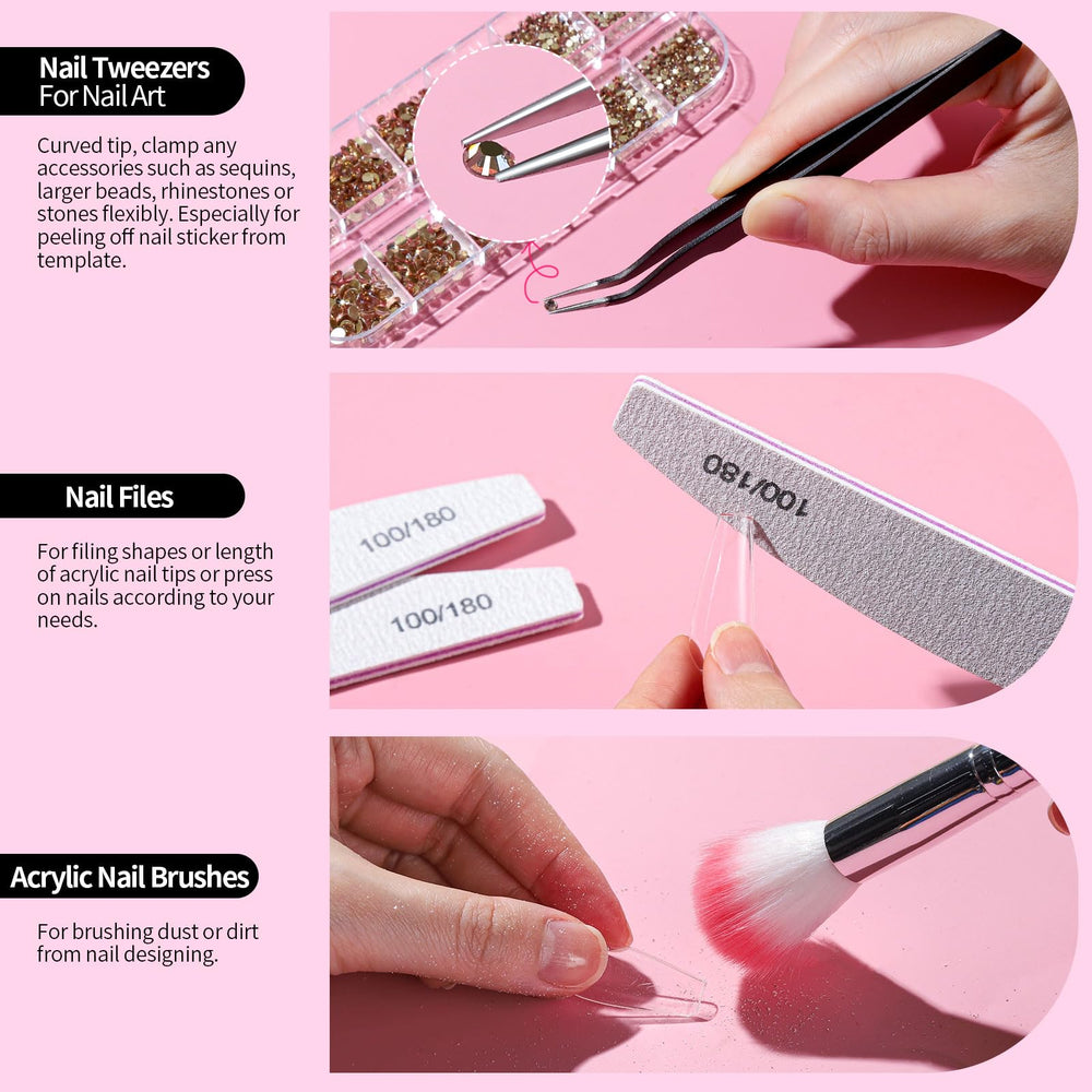 Fandamei large nail brush for dust removal and broad color application