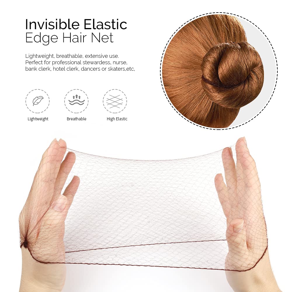 Fandamei lightweight hair nets keep hair breathable and comfortable.