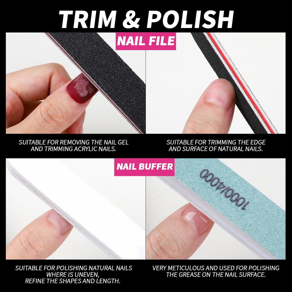 Lima de uñas Fandamei 100/180 para dar forma y eliminar gel