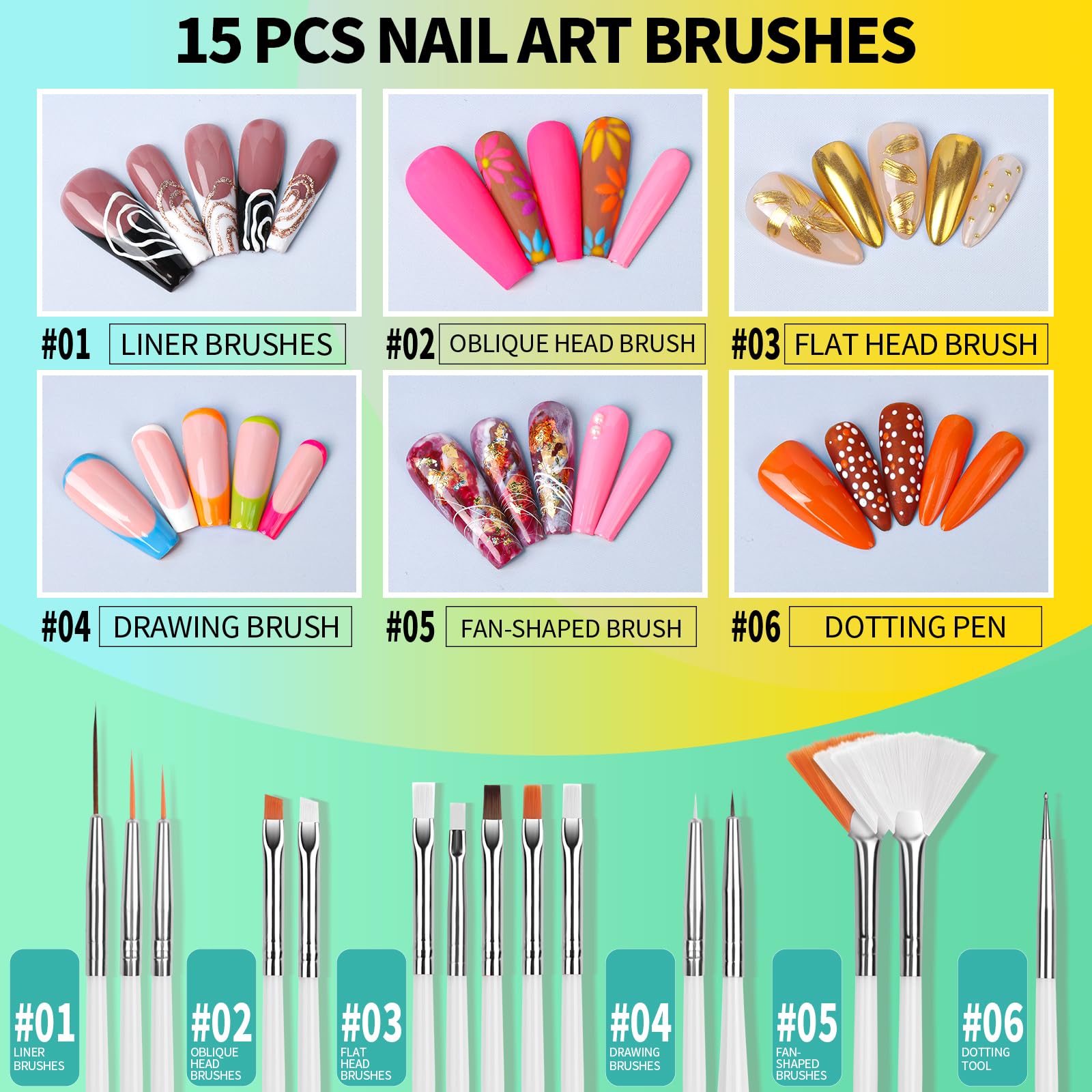 Fandamei magnetic nail stands organize tips during design sessions