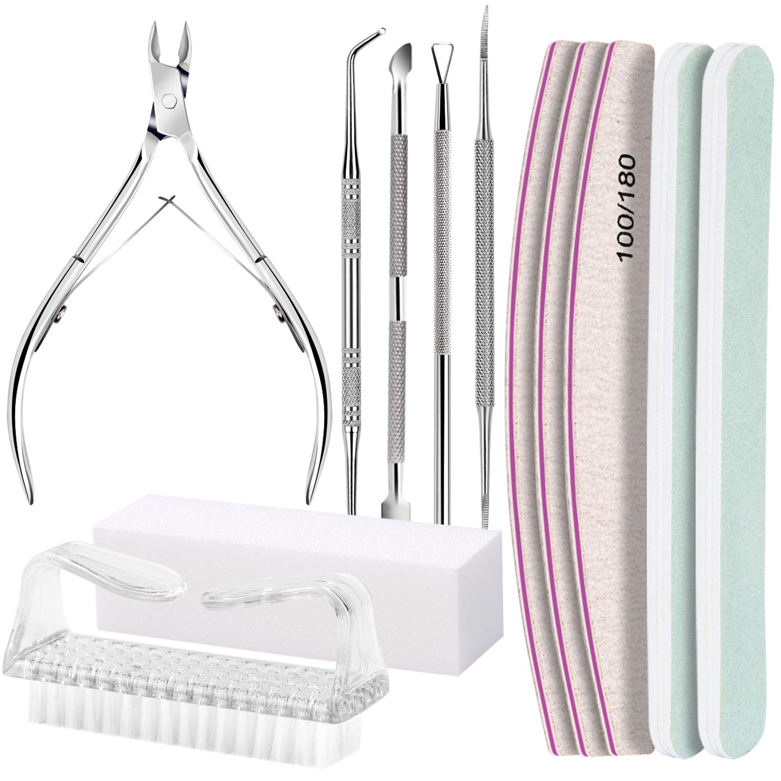 FANDAMEI manicure kit nail files 100/180 for precise shaping at home