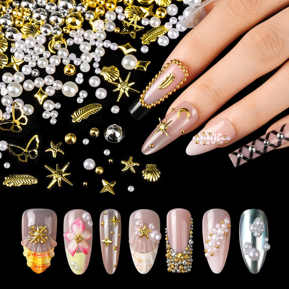 Mariposas y estrellas 3D para uñas de aspecto tridimensional con Fandamei.