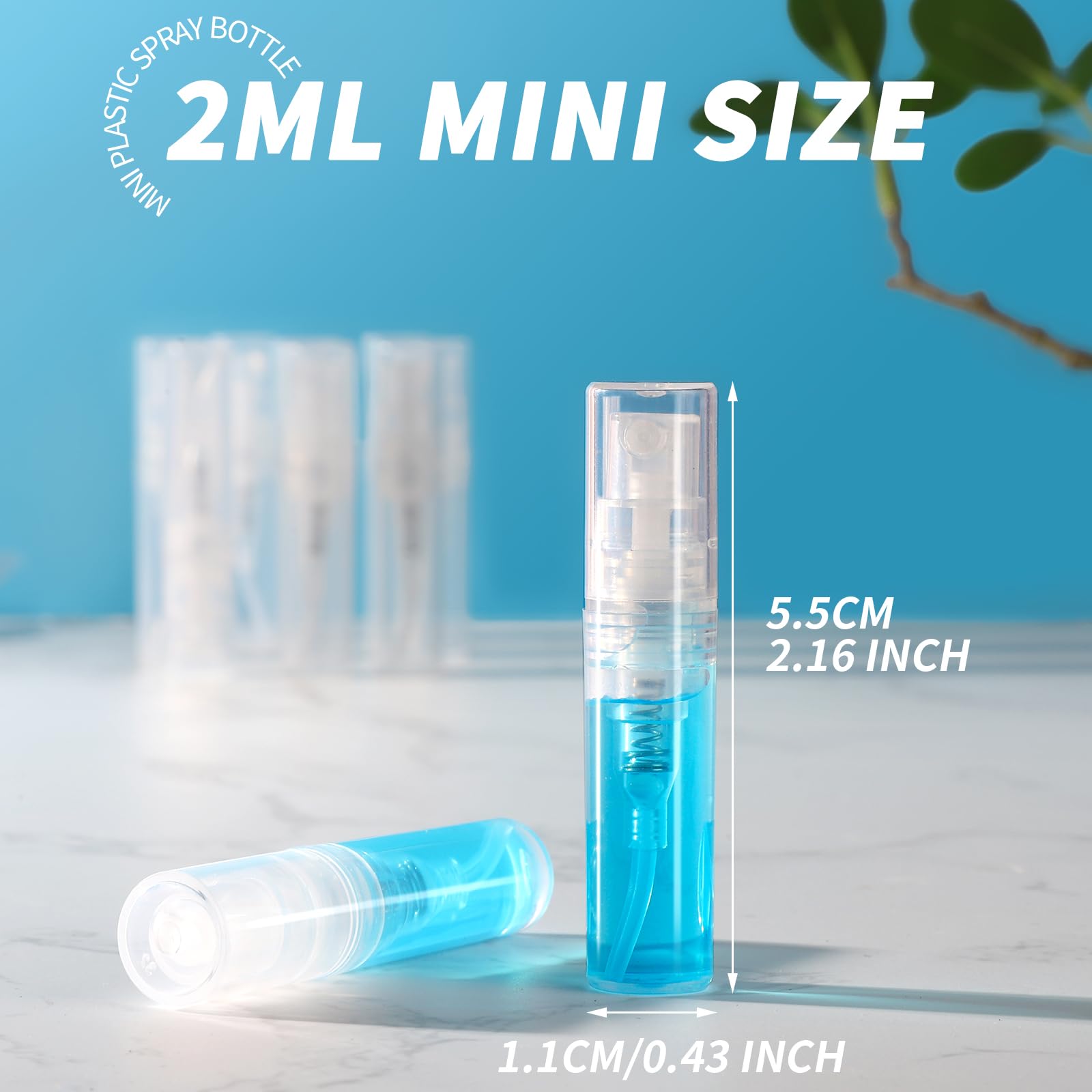 Fandamei mini spray bottle cap close-up, leak-proof design helps travel safely