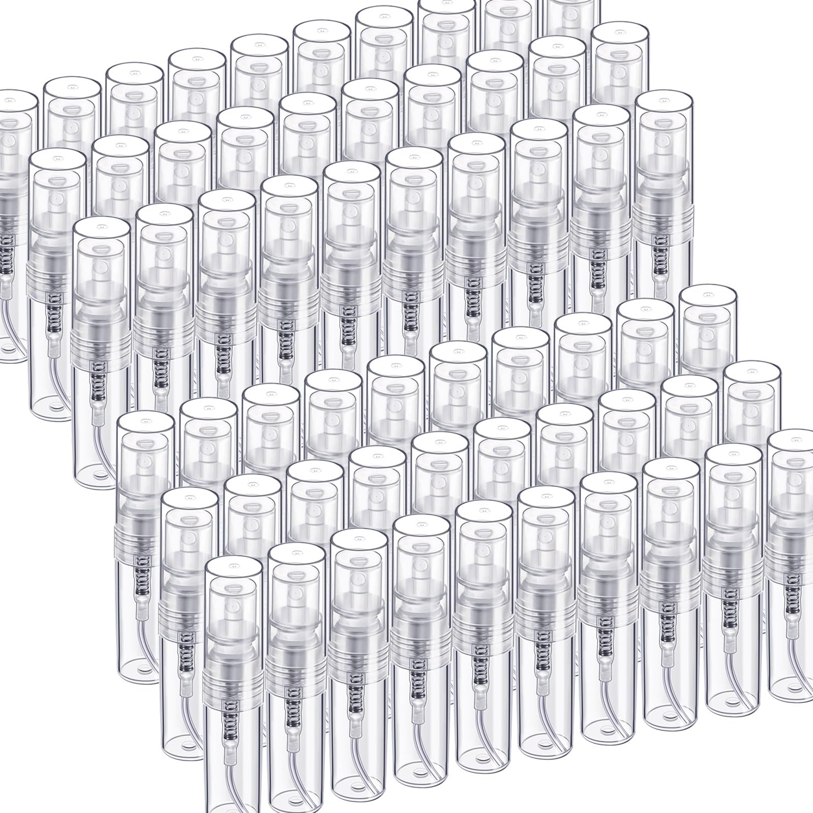 Fandamei mini spray bottle 2ml clear front view, compact travel-ready container