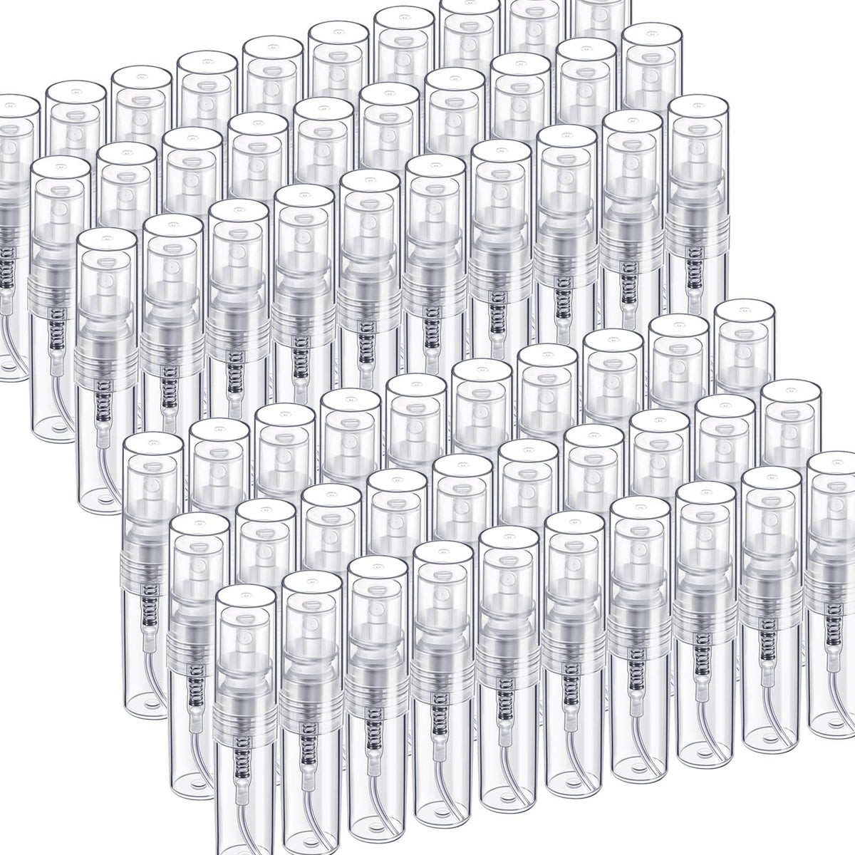 Fandamei mini spray bottle 2ml clear front view, compact travel-ready container