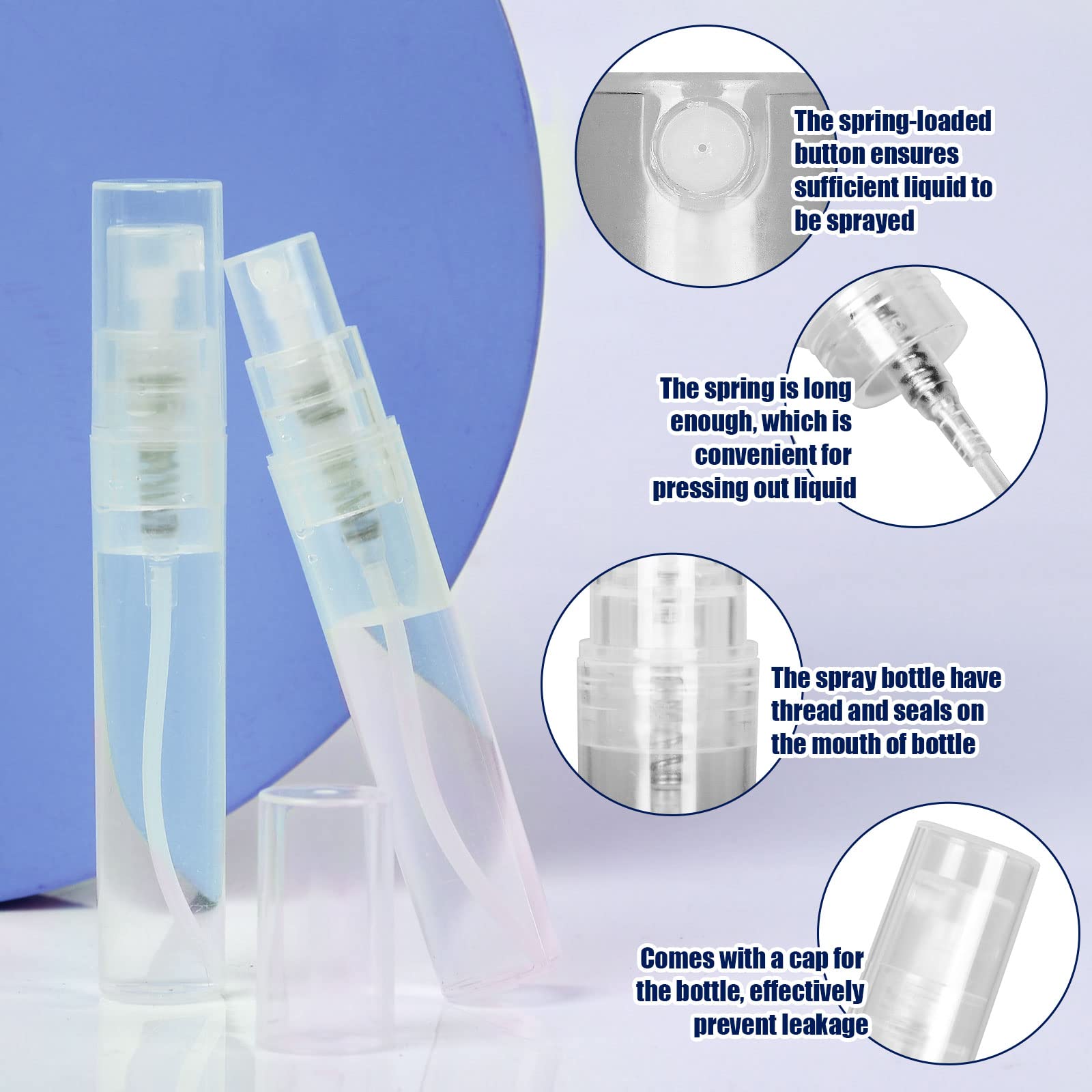 Fandamei fine mist nozzle demonstrates even dispersal for perfumes and toners.
