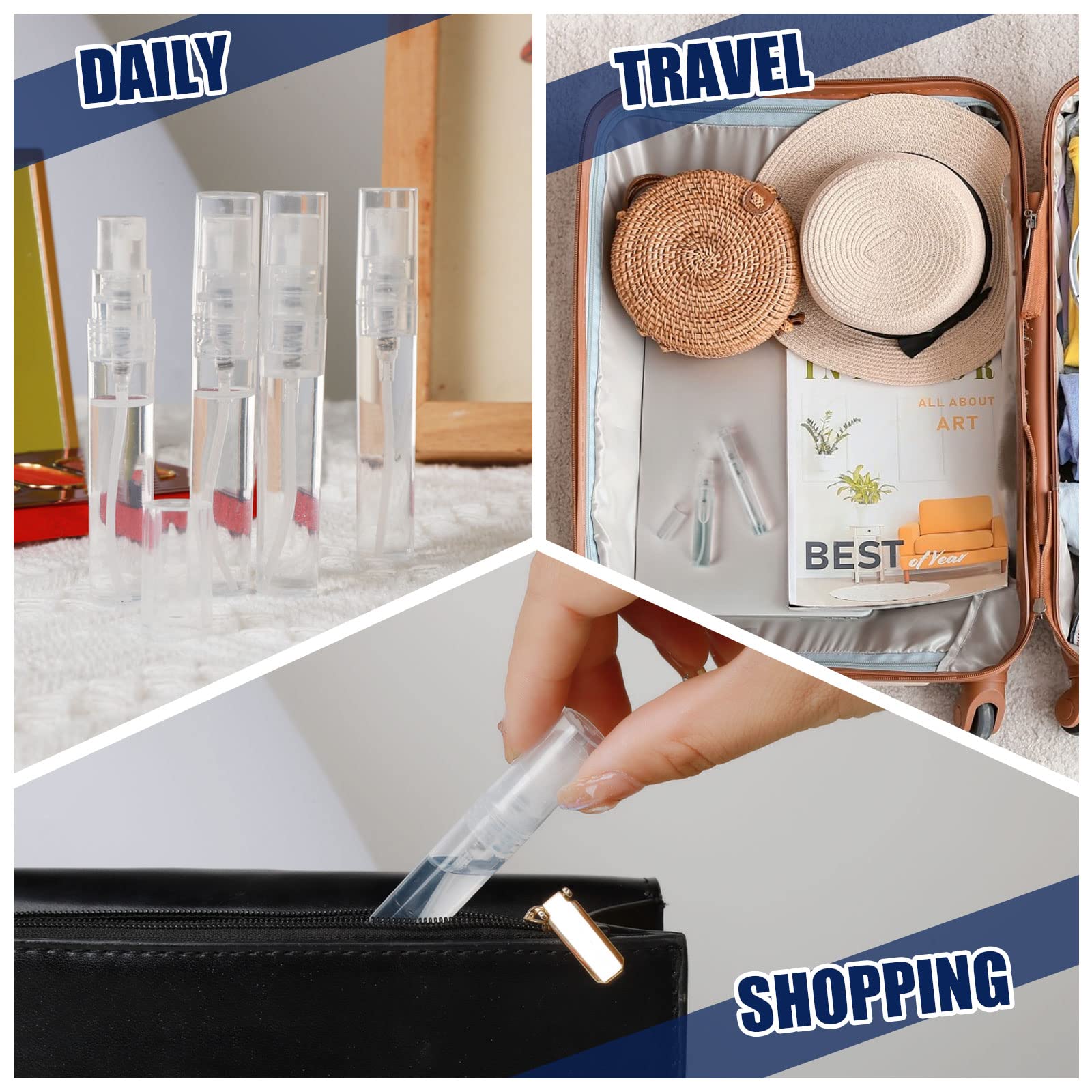 Fandamei mini pack shown with 7-pack versatility for cosmetics and travel.