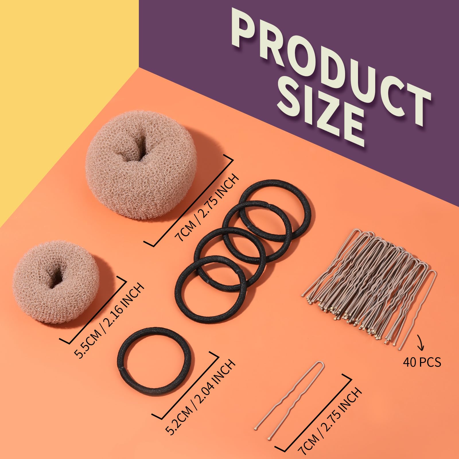 FANDAMEI molde dona extra pequeña para cabello fino de niños.
