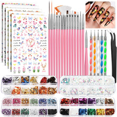FANDAMEI nail art brush set with varied tips for precise detailing