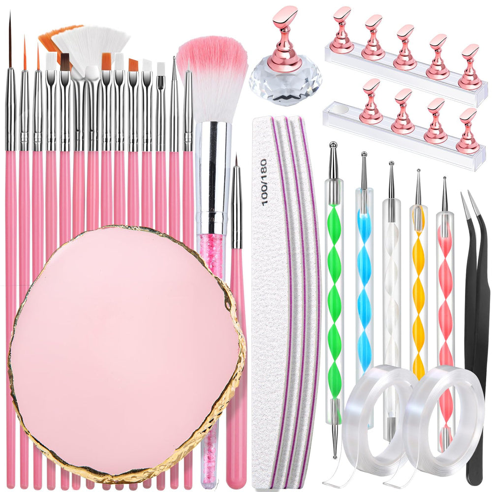 Fandamei nail art brush set with varied shapes for precise decoration and smooth application
