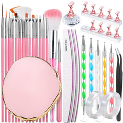 Fandamei nail art brush set with varied shapes for precise decoration and smooth application
