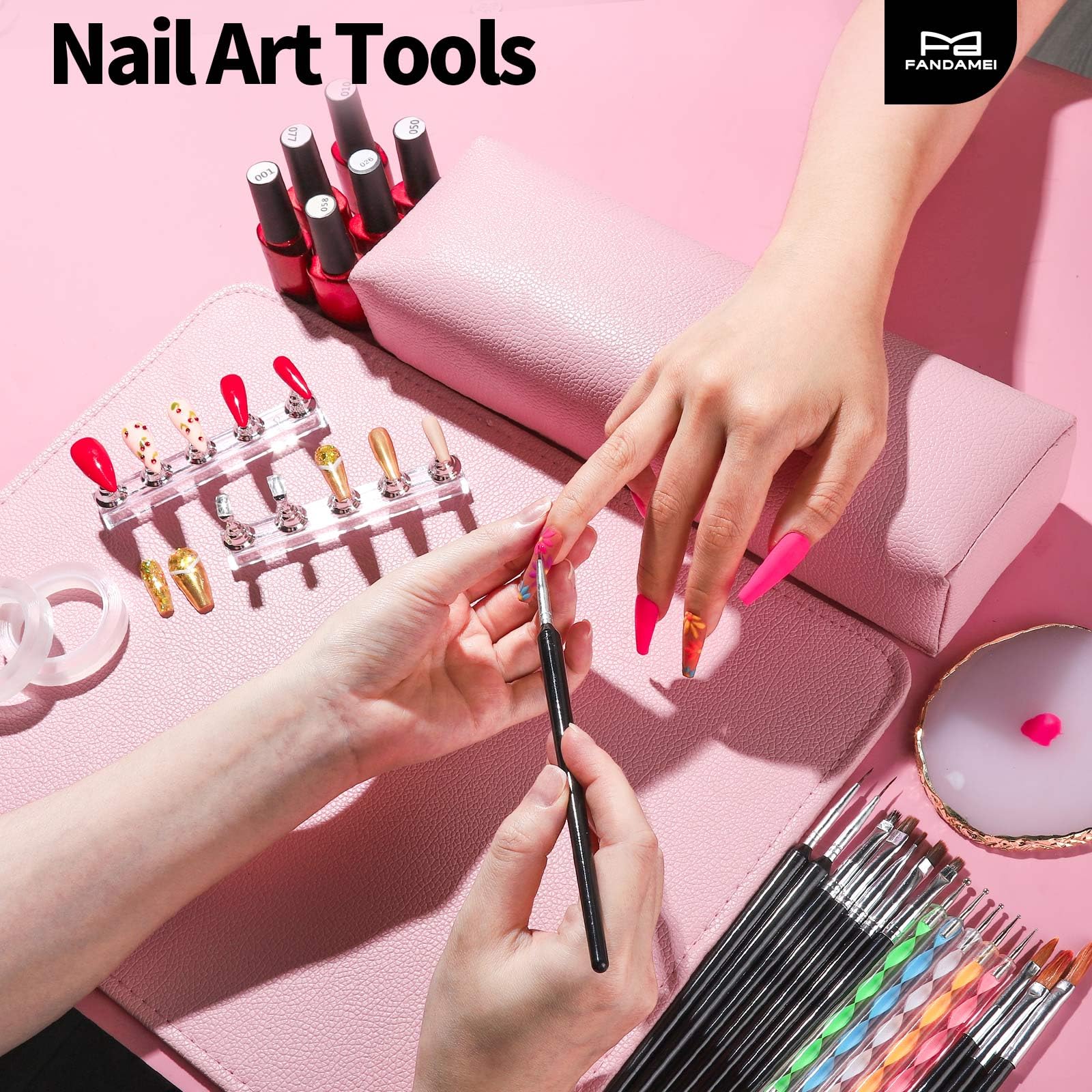 FANDAMEI all-in-one nail art kit suitable for beginners and pros