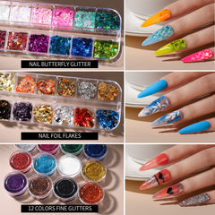 Fandamei butterfly glitter for 3D sparkle on nails