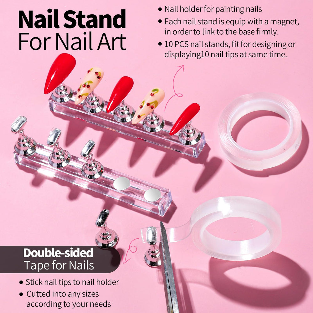 Fandamei resin nail art palette offers easy color viewing and cleanup.