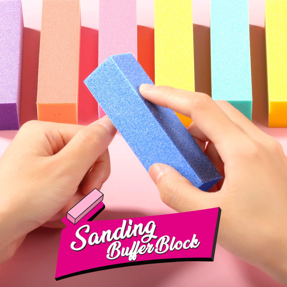 FANDAMEI blue nail buffer block for nail prep