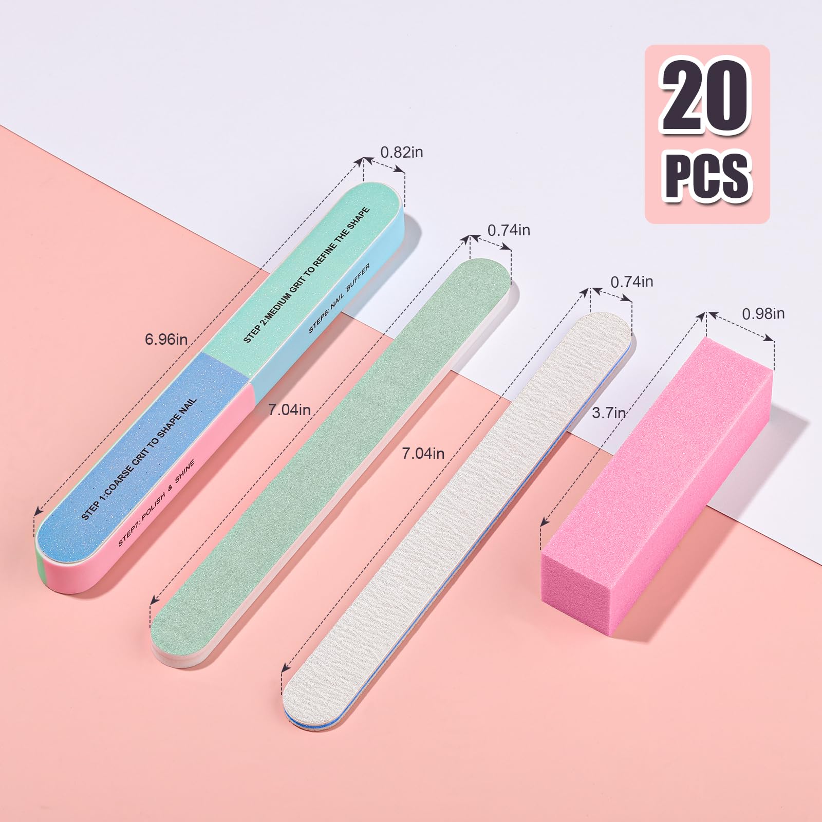 Fandamei yellow buffer block to even nail surface before gel application.