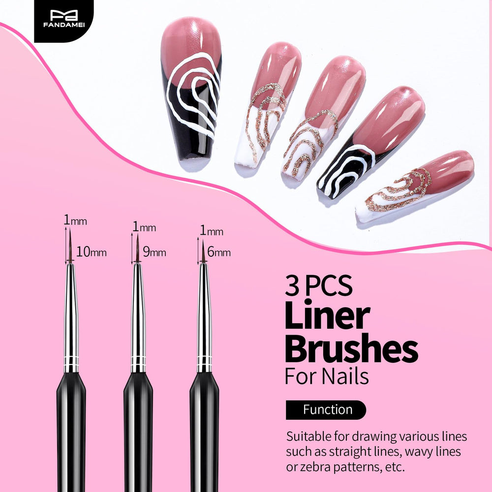 FANDAMEI five-size nail dotting tools for dots and petals