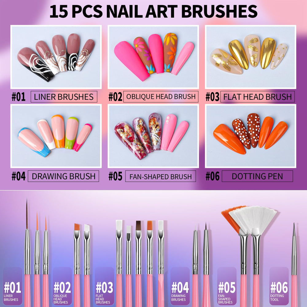 Fandamei 5-piece nail dotting tools for varied dot sizes.