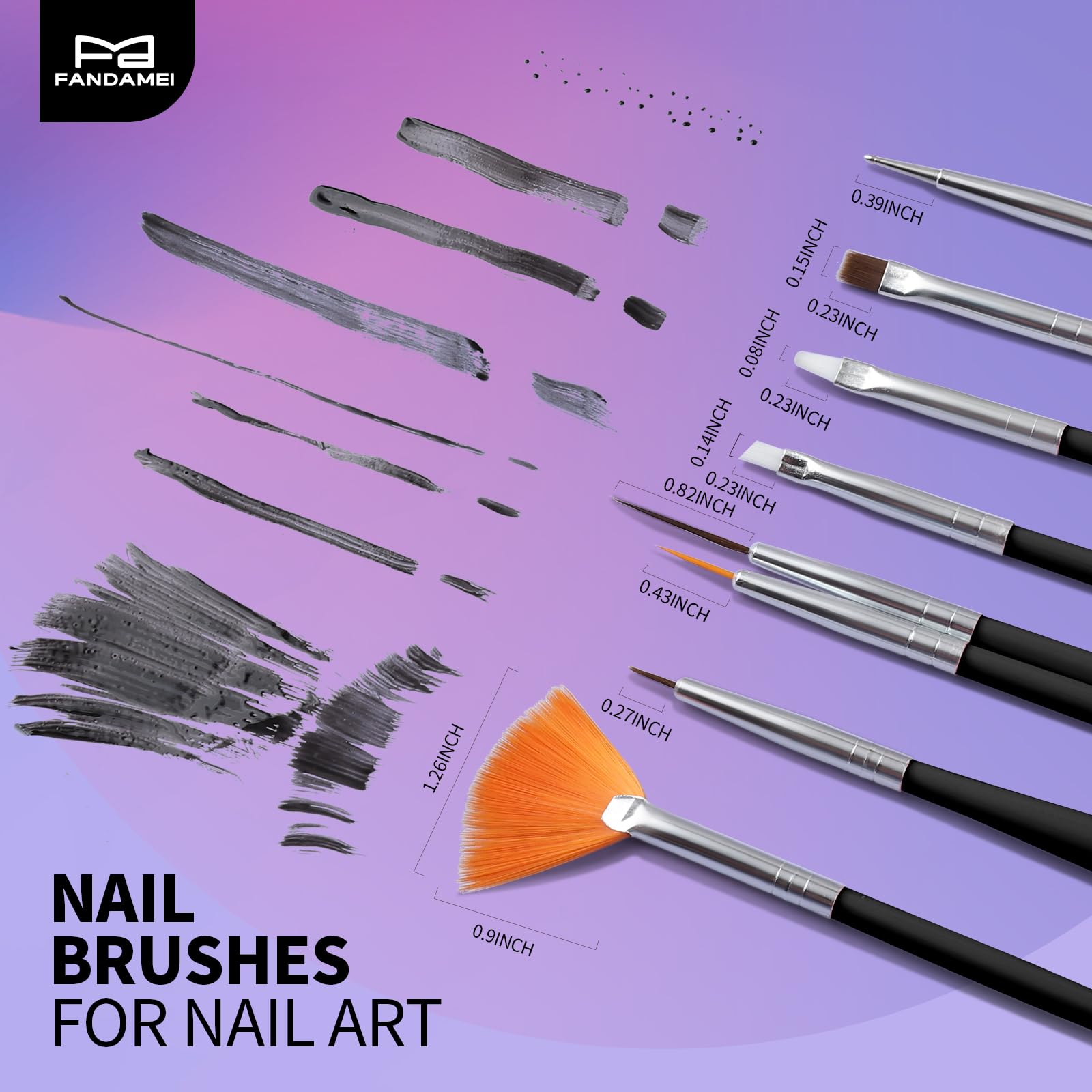 Fandamei 5-piece nail dotting tools set for flawless dots and petal shapes.