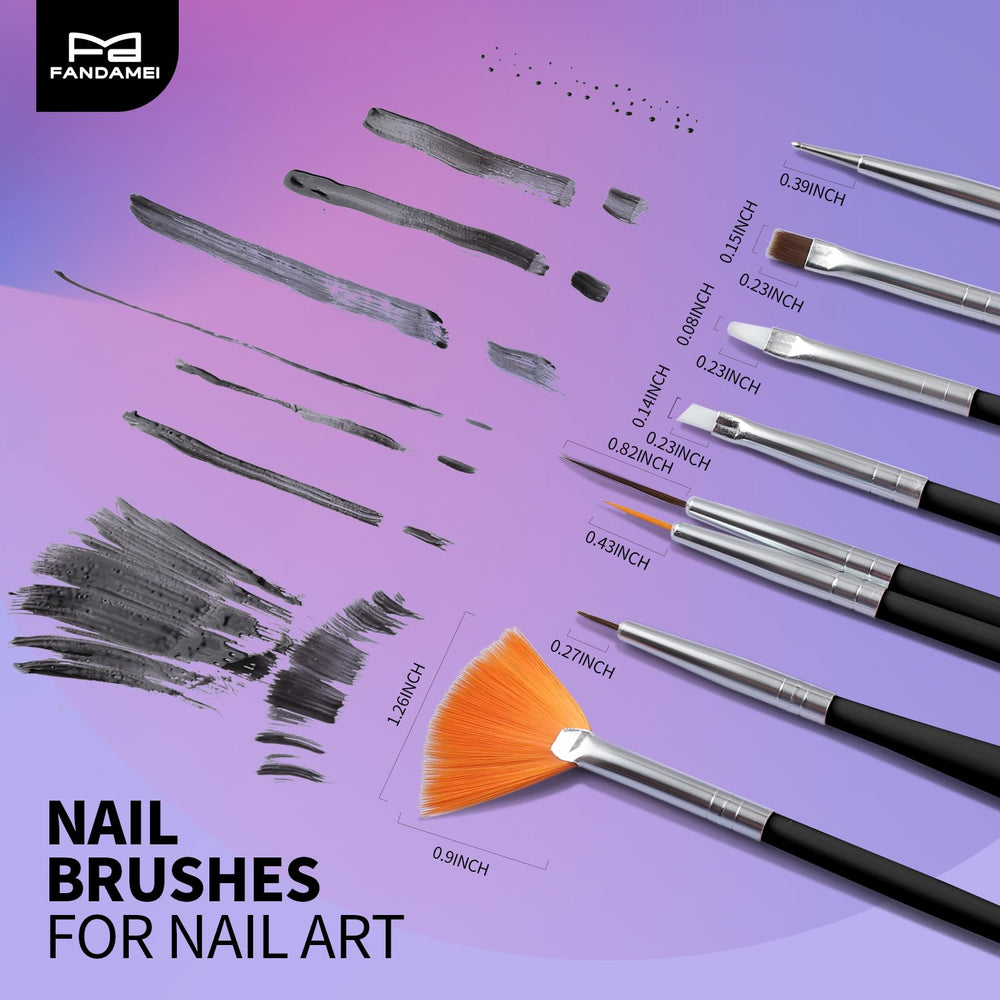 Fandamei 5-piece nail dotting tools set for flawless dots and petal shapes.