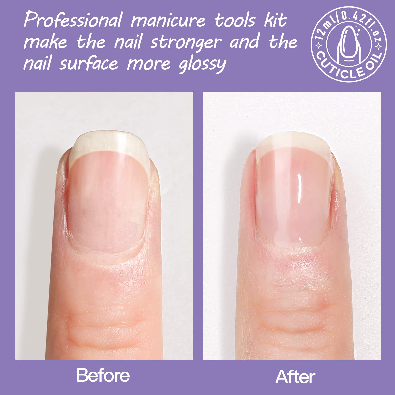 FANDAMEI nail dust brush cleans residue after filing.