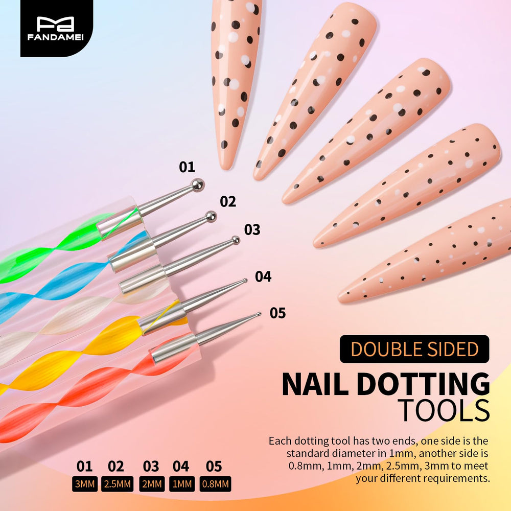 Fandamei double-sided tape helps secure stands and nails.