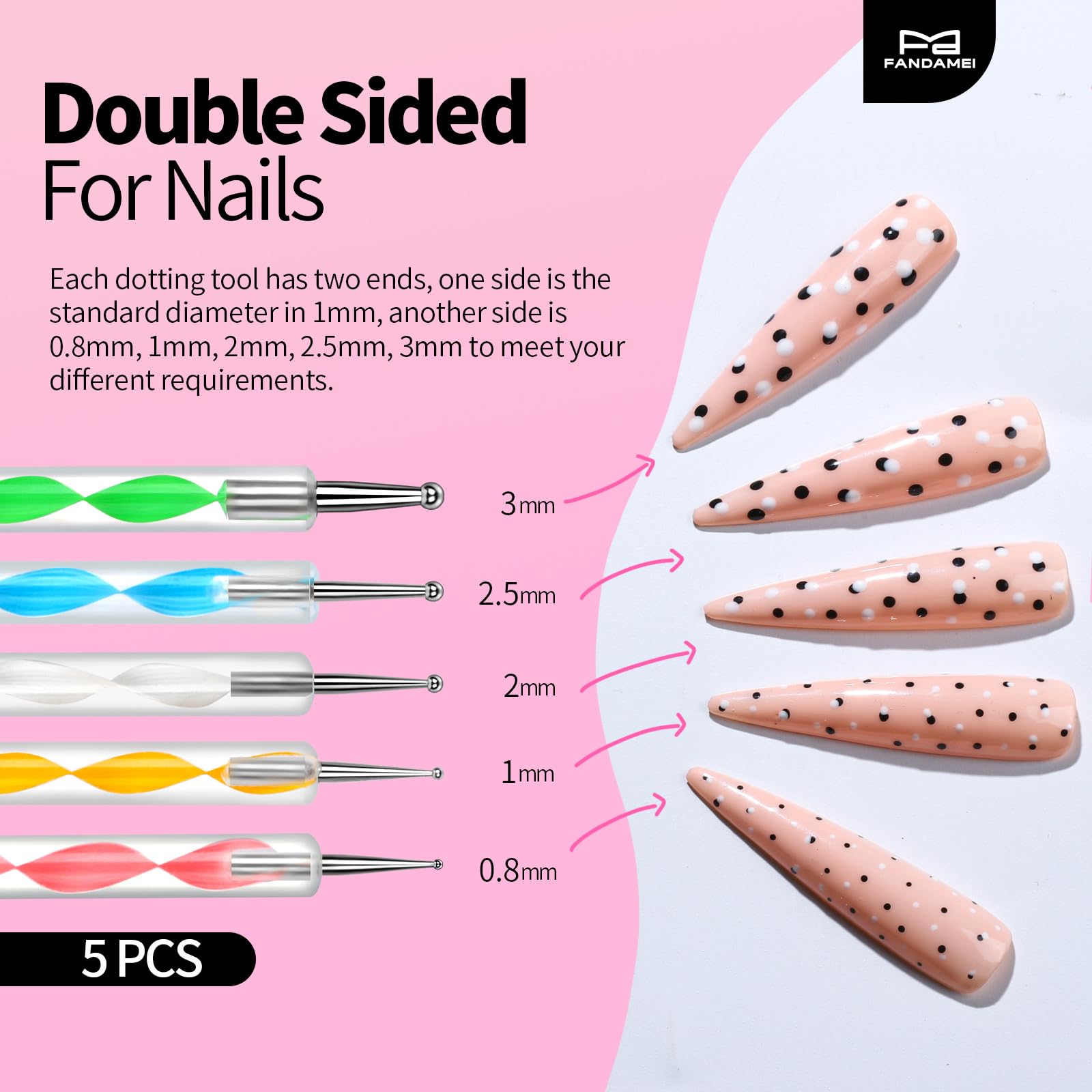 Fandamei tweezers for placing beads and rhinestones with accuracy