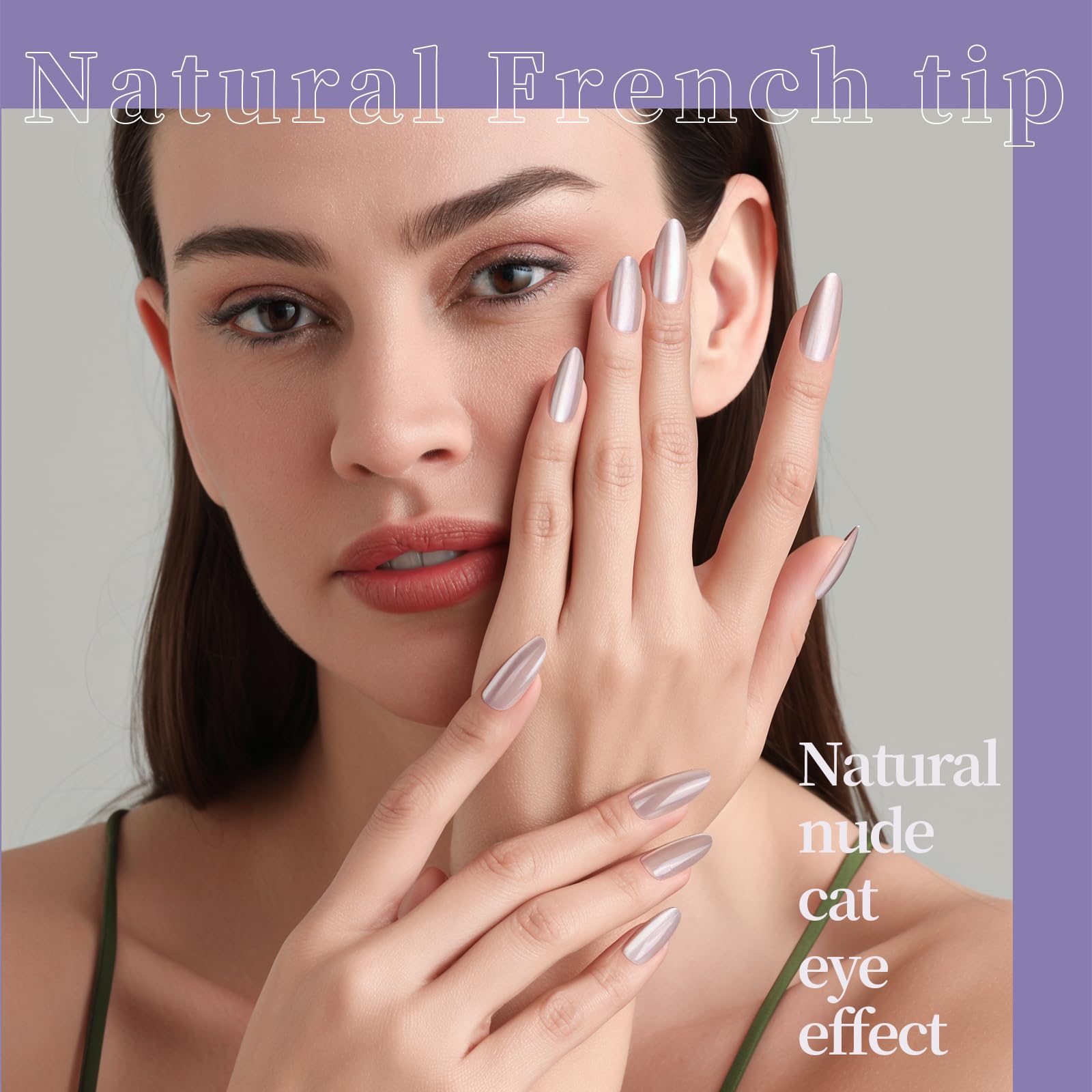 Fandamei natural French tip nails create a seamless, elegant look